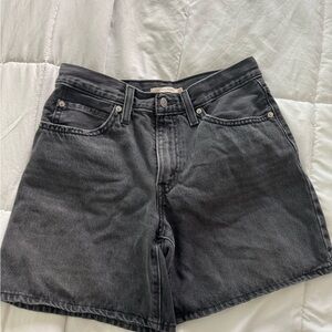 Levi's Black Washed Jean Shorts Levi’s 94 baggy shorts